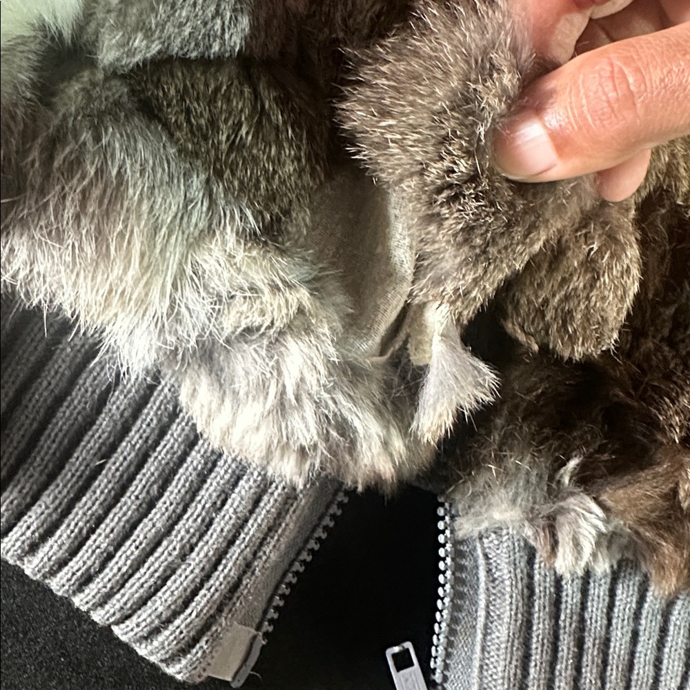 Multicolor Real Rabbit Fur Jacket. - Picture 8 of 10